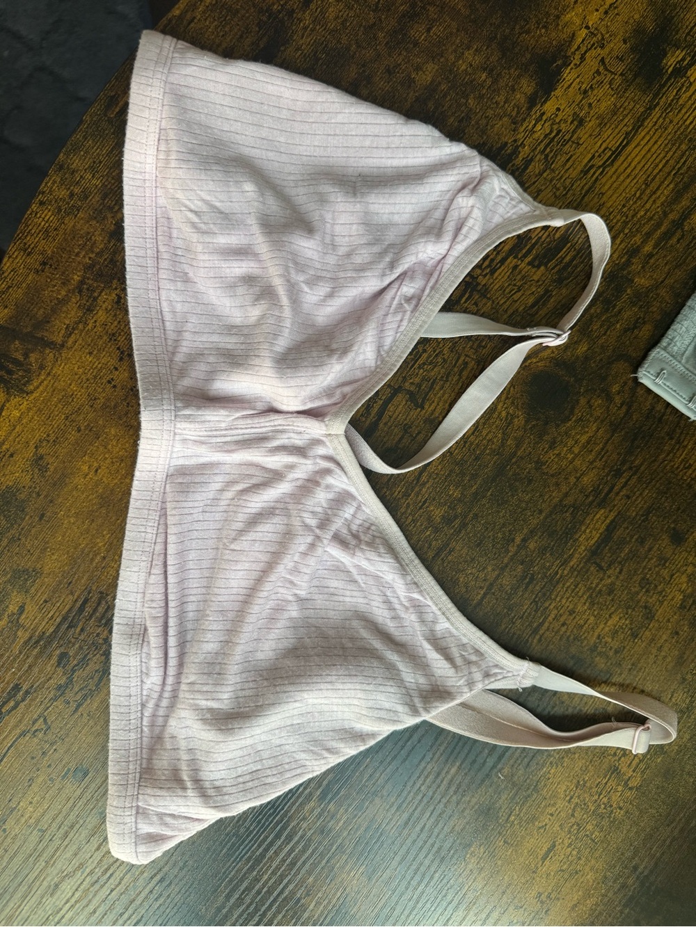 Negative Underwear Ribbed Wireless Bralette - Pale Pink